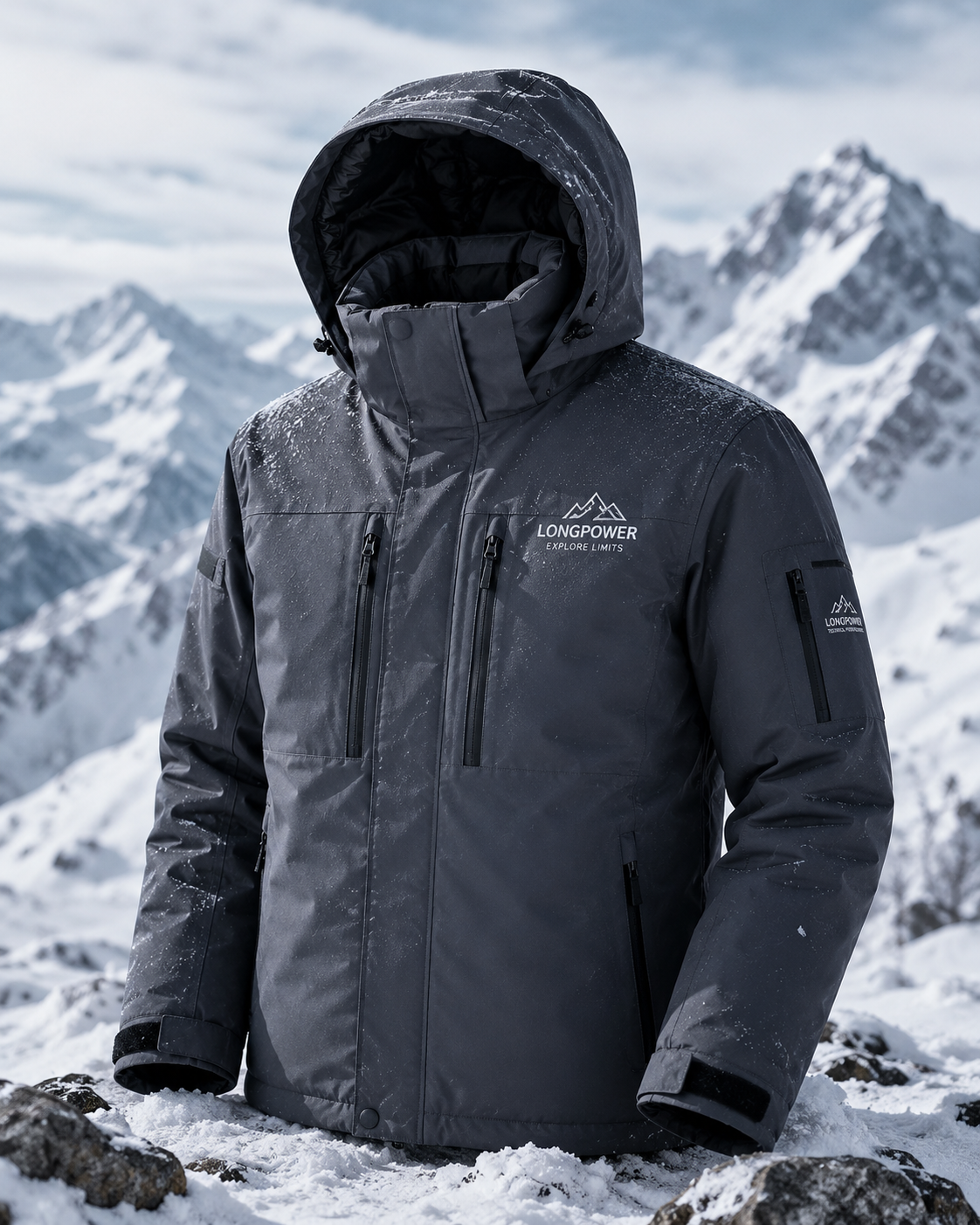 PeakShield alpine ski jacket in action