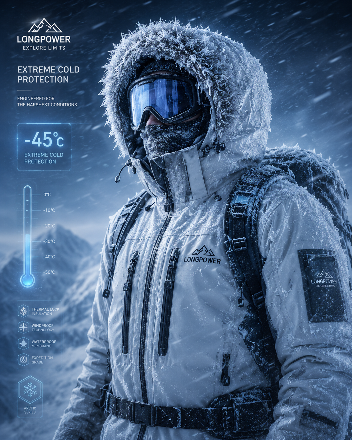 IceCore extreme cold ski jacket