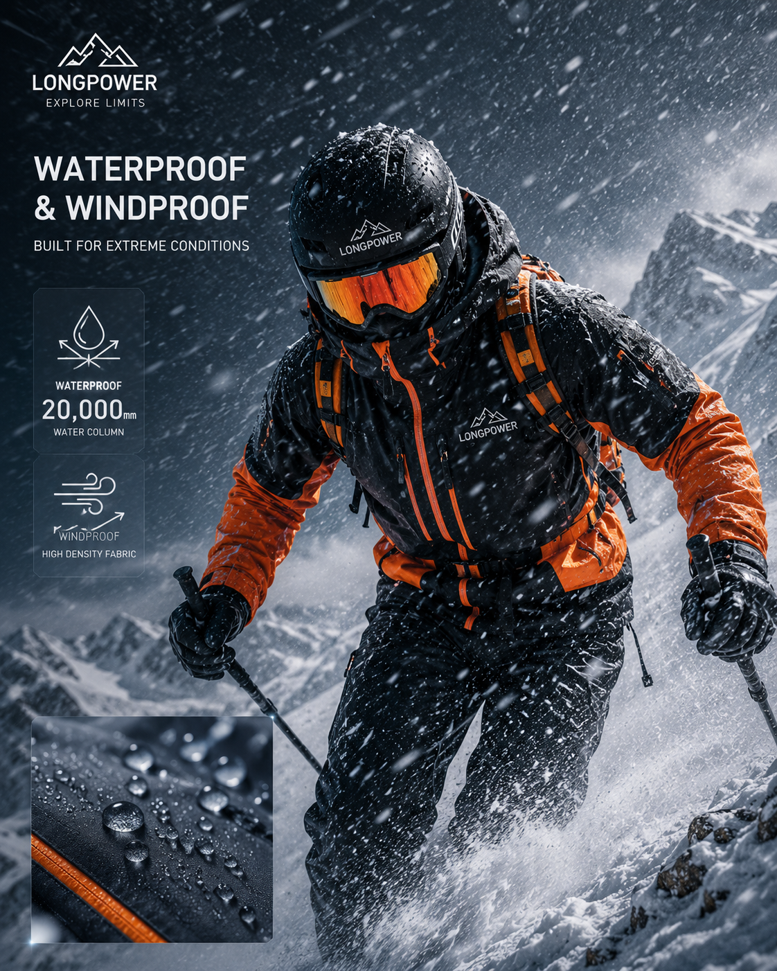 StormEdge waterproof storm ski jacket